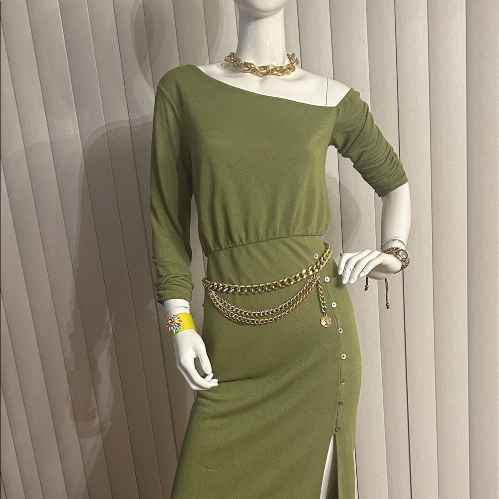 Lovers + Friends Green Asymmetrical Dress!  We don’t do regular!! - Picture 10 of 12